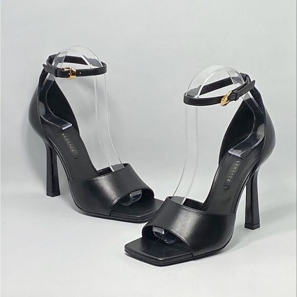 VERSACE Black Medusa Heeled Sandals size 36.5 - Picture 3 of 12